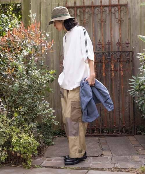 niko and...(ニコアンド)の「ニットモチーフラインTシャツ(Tシャツ/カットソー・メンズ・パープル/オフホワイト/ブラック・LARGE/MEDIUM)」の19枚目の写真