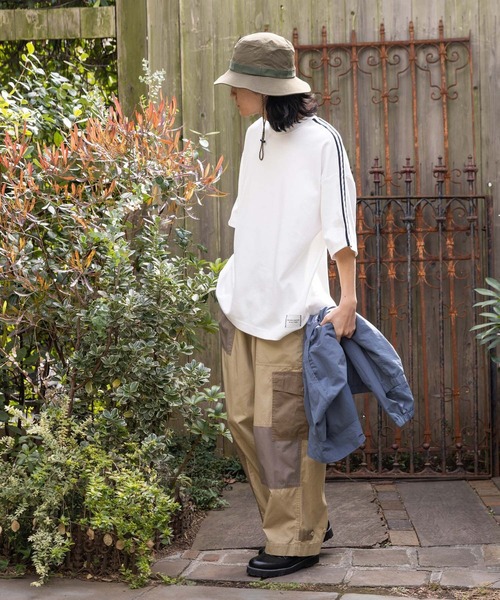 niko and...(ニコアンド)の「ニットモチーフラインTシャツ(Tシャツ/カットソー・メンズ・パープル/オフホワイト/ブラック・LARGE/MEDIUM)」の20枚目の写真