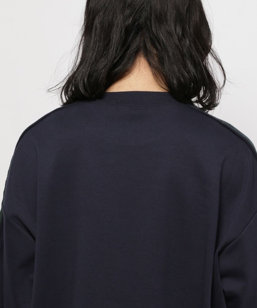 niko and...(ニコアンド)の「ニットモチーフラインTシャツ(Tシャツ/カットソー・メンズ・パープル/オフホワイト/ブラック・LARGE/MEDIUM)」の5枚目の写真