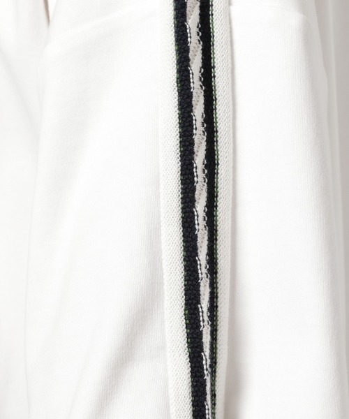 niko and...(ニコアンド)の「ニットモチーフラインTシャツ(Tシャツ/カットソー・メンズ・パープル/オフホワイト/ブラック・LARGE/MEDIUM)」の9枚目の写真