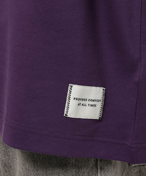 niko and...(ニコアンド)の「ニットモチーフラインTシャツ(Tシャツ/カットソー・メンズ・パープル/オフホワイト/ブラック・LARGE/MEDIUM)」の10枚目の写真