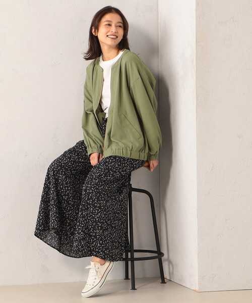 FOUND GOOD（ファウンドグッド）の「UVギャザーブルゾン（ブルゾン・レディース・アイボリー/グリーン系8/ブラック・S/M/L）」の3枚目の写真