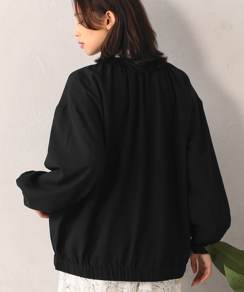 FOUND GOOD（ファウンドグッド）の「UVギャザーブルゾン（ブルゾン・レディース・アイボリー/グリーン系8/ブラック・S/M/L）」の11枚目の写真