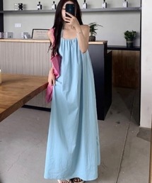 バックオープン ゆるシルエットワンピース