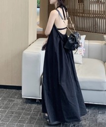 バックオープン ゆるシルエットワンピース