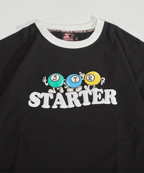 STARTER(スターター)の「STARTER ショート丈 リンガープリントTシャツ / レディース チビT(Tシャツ/カットソー・レディース・ホワイト×ネイビー/クリーム/ホワイト×ブラック/ブラック×ホワイト・L/M)」の10枚目の写真