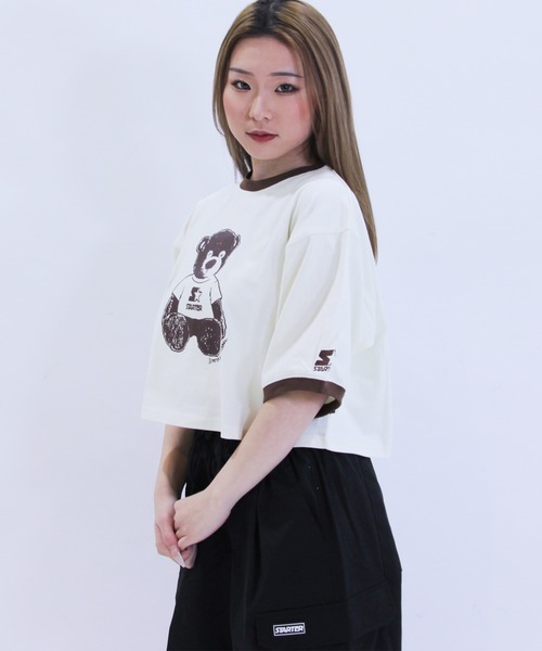 セール】STARTER ショート丈 リンガープリントTシャツ