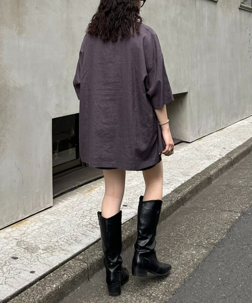 tシャツ B2810 リネンレーヨン布帛Ｔシャツ レディース RNA-N tシャツ B2810 リネンレーヨン布帛Tシャツ レディース