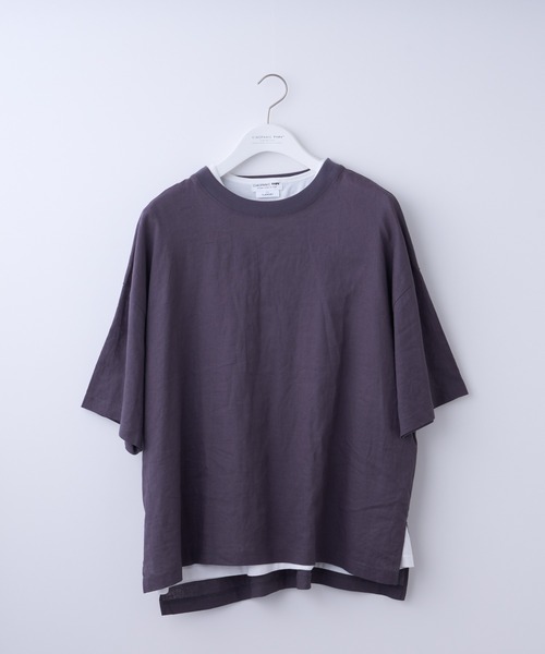 tシャツ B2810 リネンレーヨン布帛Ｔシャツ レディース 日本製 麻 リネン リネンシャツ レディース 長袖 ハイネック