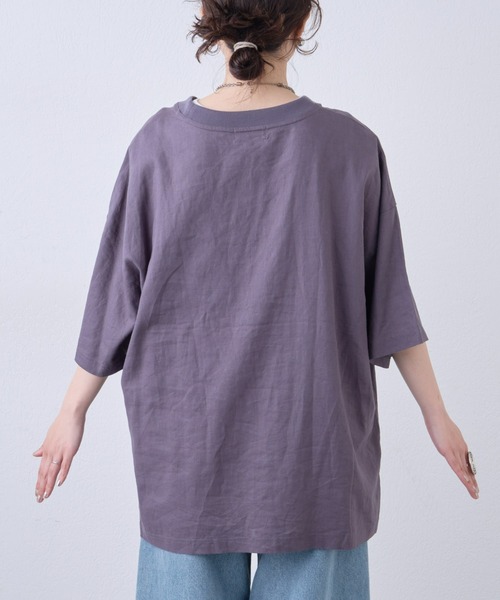 tシャツ B2810 リネンレーヨン布帛Ｔシャツ レディース RNA-N tシャツ B2810 リネンレーヨン布帛Tシャツ レディース