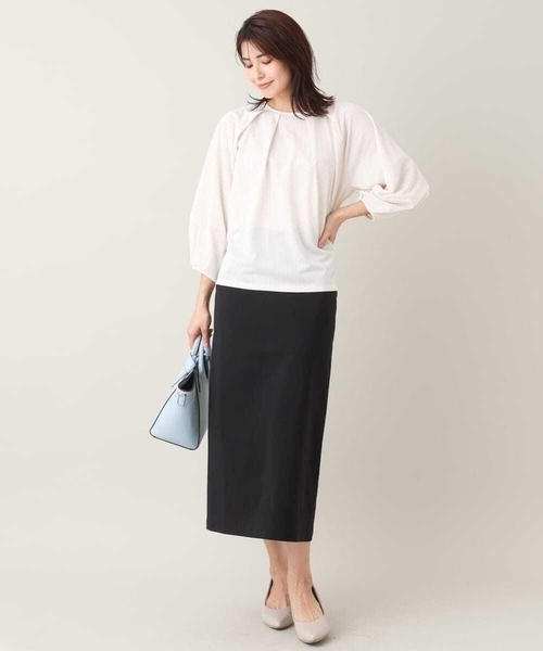 a.v.v（アーヴェヴェ）の「ハイパーストレッチナロースカート（スカート・レディース・ライトグレー/ブラック・36/40/38/42/34）」の3枚目の写真