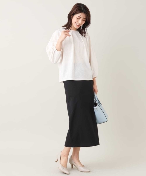 a.v.v（アーヴェヴェ）の「ハイパーストレッチナロースカート（スカート・レディース・ライトグレー/ブラック・36/40/38/42/34）」の4枚目の写真