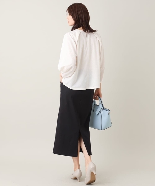 a.v.v（アーヴェヴェ）の「ハイパーストレッチナロースカート（スカート・レディース・ライトグレー/ブラック・36/40/38/42/34）」の5枚目の写真