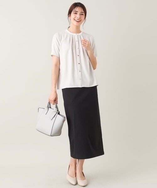 a.v.v（アーヴェヴェ）の「ハイパーストレッチナロースカート（スカート・レディース・ライトグレー/ブラック・36/40/38/42/34）」の8枚目の写真