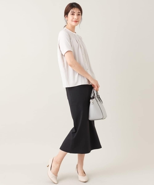 a.v.v（アーヴェヴェ）の「ハイパーストレッチナロースカート（スカート・レディース・ライトグレー/ブラック・36/40/38/42/34）」の9枚目の写真