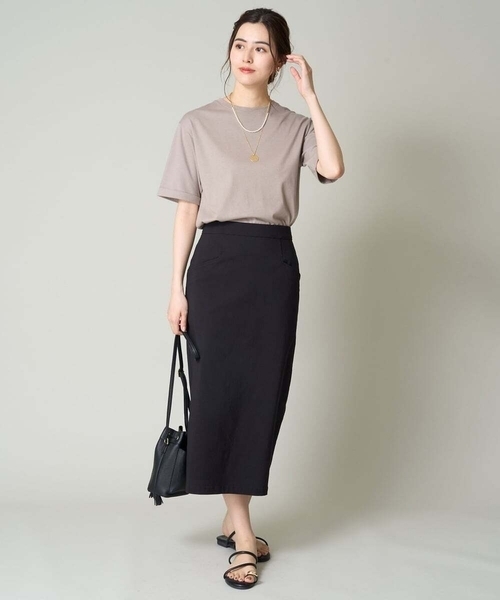 a.v.v（アーヴェヴェ）の「ハイパーストレッチナロースカート（スカート・レディース・ライトグレー/ブラック・36/40/38/42/34）」の14枚目の写真