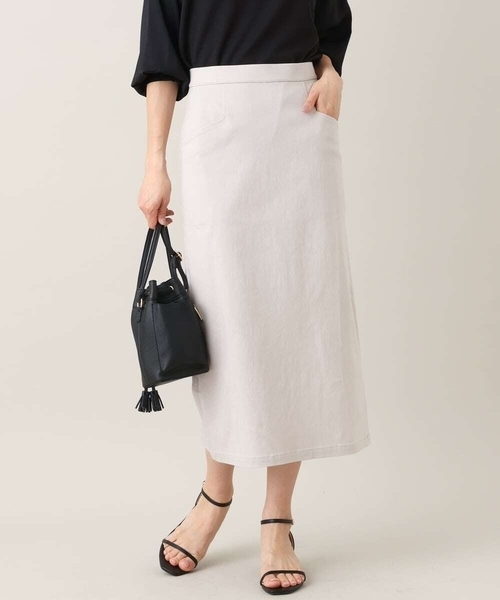 a.v.v（アーヴェヴェ）の「ハイパーストレッチナロースカート（スカート・レディース・ライトグレー/ブラック・36/40/38/42/34）」の16枚目の写真