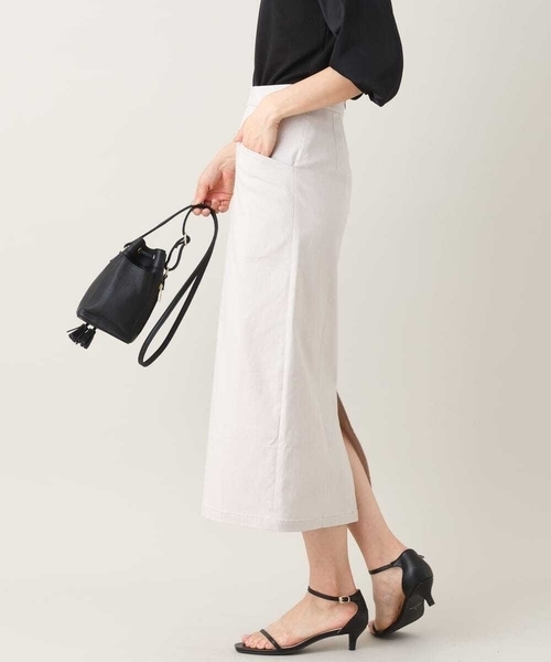 a.v.v（アーヴェヴェ）の「ハイパーストレッチナロースカート（スカート・レディース・ライトグレー/ブラック・36/40/38/42/34）」の17枚目の写真