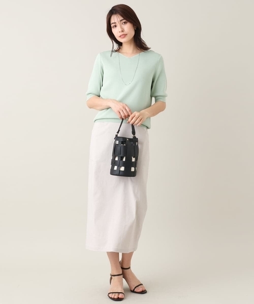 a.v.v（アーヴェヴェ）の「ハイパーストレッチナロースカート（スカート・レディース・ライトグレー/ブラック・36/40/38/42/34）」の18枚目の写真