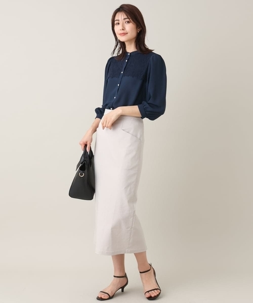 a.v.v（アーヴェヴェ）の「ハイパーストレッチナロースカート（スカート・レディース・ライトグレー/ブラック・36/40/38/42/34）」の22枚目の写真