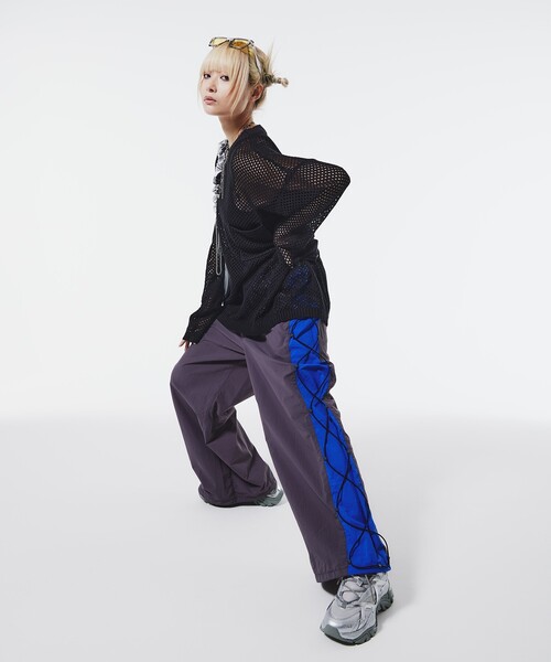 tk.TAKEO KIKUCHI(ティーケータケオキクチ)の「◆K'Project by Aoi Nylon washer Training Pants(その他パンツ・レディース・チャコールグレー/ブラック・02/03)」の15枚目の写真