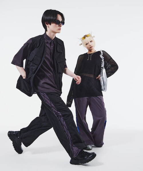 tk.TAKEO KIKUCHI(ティーケータケオキクチ)の「◆K'Project by Aoi Nylon washer Training Pants(その他パンツ・レディース・チャコールグレー/ブラック・02/03)」の20枚目の写真