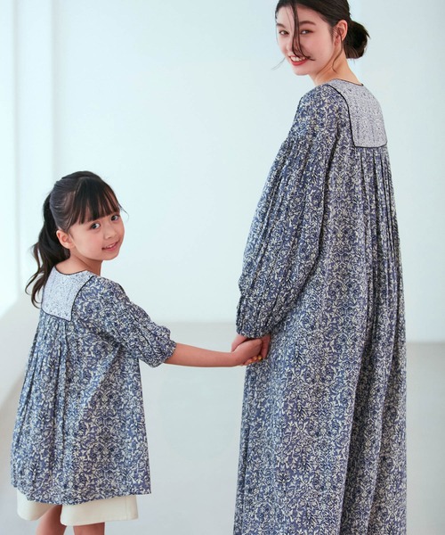 ROPE' PICNIC(ロペピクニック)の「【WEB限定カラー:グリーン】INDIAプリントワンピース/リンクコーデ(ワンピース・レディース・グリーン系その他2/イエロー系その他4/ブルー系その他4・38)」の6枚目の写真