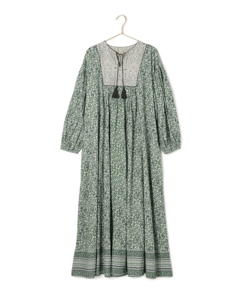 ROPE' PICNIC(ロペピクニック)の「【WEB限定カラー:グリーン】INDIAプリントワンピース/リンクコーデ(ワンピース・レディース・グリーン系その他2/イエロー系その他4/ブルー系その他4・38)」の13枚目の写真