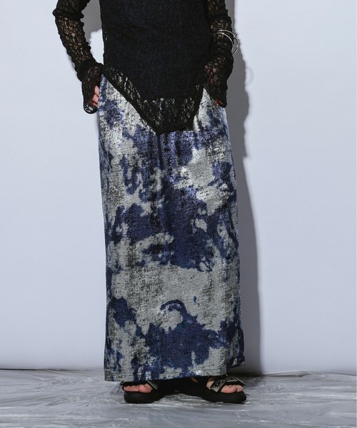 Ezick ANNONIM（エジックアノニム）の「Foil print メタリックアソートスカート（スカート・レディース・シルバー系その他/ブルー系その他・MEDIUM/SMALL）」の7枚目の写真