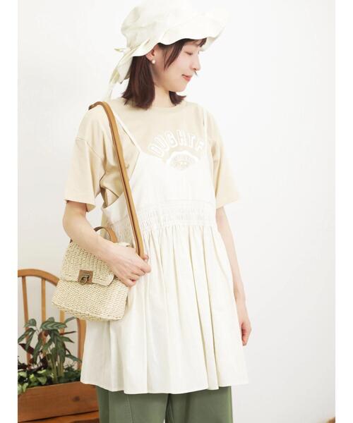 Samansa Mos2(サマンサ モスモス)の「ペーパーカゴショルダーバッグ(ハンドバッグ・レディース・キナリ/ベージュ・F)」の9枚目の写真