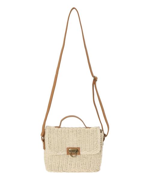 Samansa Mos2(サマンサ モスモス)の「ペーパーカゴショルダーバッグ(ハンドバッグ・レディース・キナリ/ベージュ・F)」の11枚目の写真