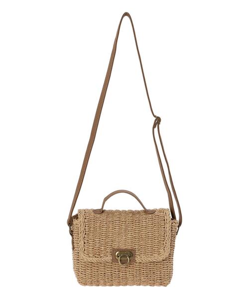 Samansa Mos2(サマンサ モスモス)の「ペーパーカゴショルダーバッグ(ハンドバッグ・レディース・キナリ/ベージュ・F)」の12枚目の写真