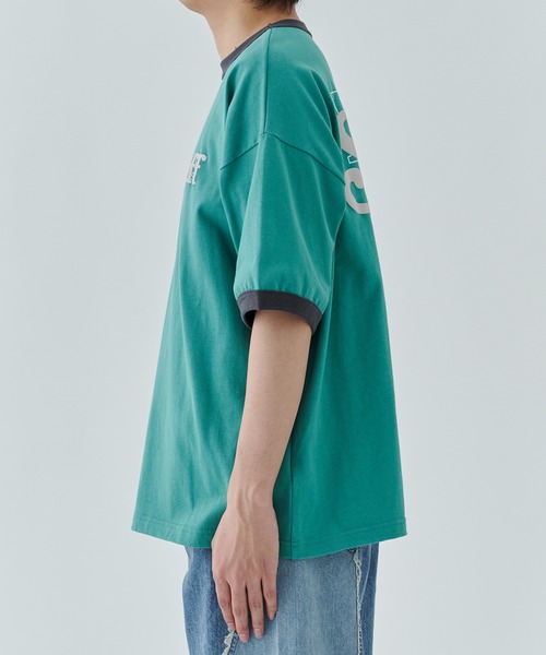 F-LAGSTUF-F(フラグスタフ)の「COVER LOGO RINGER TEE(Tシャツ/カットソー・メンズ・グリーン/ホワイト・L/M)」の11枚目の写真