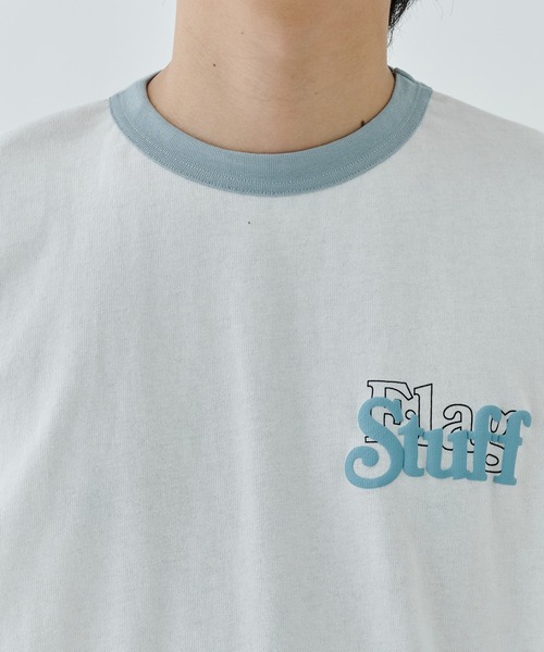 F-LAGSTUF-F(フラグスタフ)の「COVER LOGO RINGER TEE(Tシャツ/カットソー・メンズ・グリーン/ホワイト・L/M)」の13枚目の写真