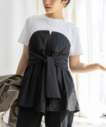 NOLLEY’S | ビスチェ風コンビTシャツ(Tシャツ/カットソー)