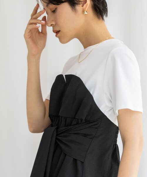 NOLLEY’S（ノーリーズ）の「ビスチェ風コンビTシャツ（Tシャツ/カットソー・レディース・ネイビー/ブルー系その他7/オリーブ/ブラック・38）」の13枚目の写真