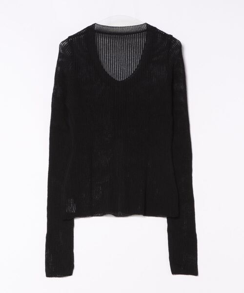 カーディガン 「DIDOT.」Uネックスリムメッシュカーディガン レディース DIDOT.】Uネックスリムメッシュカーディガン（カーディガン