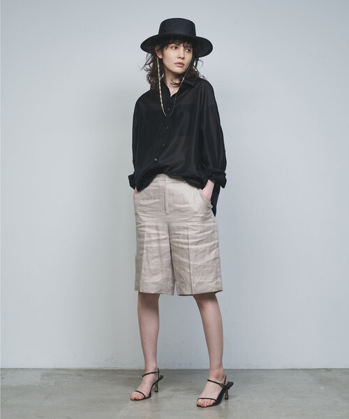 GALLARDAGALANTE（ガリャルダガランテ）の「【セットアップ対応】リネンハーフパンツ（その他パンツ・レディース・ベージュ・1/0）」の13枚目の写真