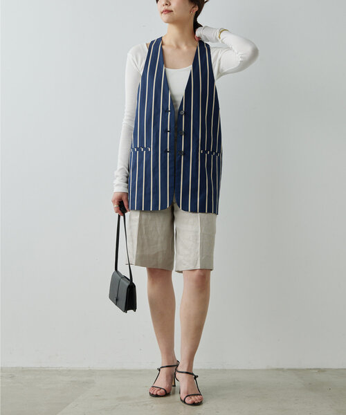 GALLARDAGALANTE（ガリャルダガランテ）の「【セットアップ対応】リネンハーフパンツ（その他パンツ・レディース・ベージュ・1/0）」の7枚目の写真