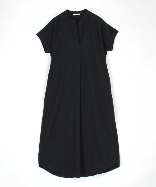 NICOLE white（ニコルホワイト）の「リネン混スキッパーワンピ－ス（ワンピース・レディース・ネイビー/ベージュ/グリーン/イエロー・FREE）」の8枚目の写真