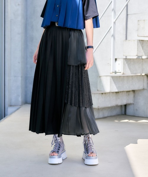 HARE（ハレ）の「イソザイプリーツスカート(HARE)（スカート・レディース・ブラック/グレー/ブルー・FREE）」の17枚目の写真