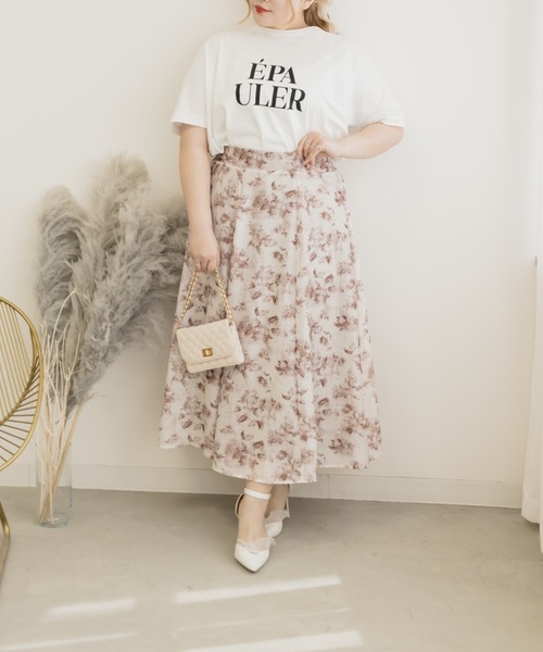 【セール】ぼかし花柄シアースカート(スカート)|CLETTE(クレット) 【セール】ぼかし花柄シアースカート(スカート)|CLETTE(クレット)