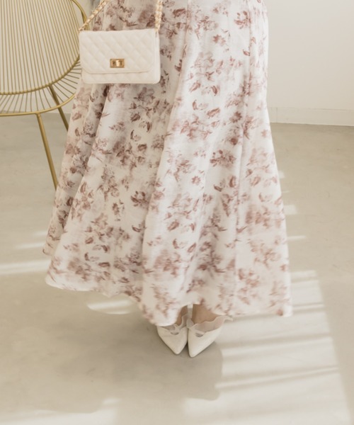 【セール】ぼかし花柄シアースカート(スカート)|CLETTE(クレット) 【セール】ぼかし花柄シアースカート(スカート)|CLETTE(クレット)