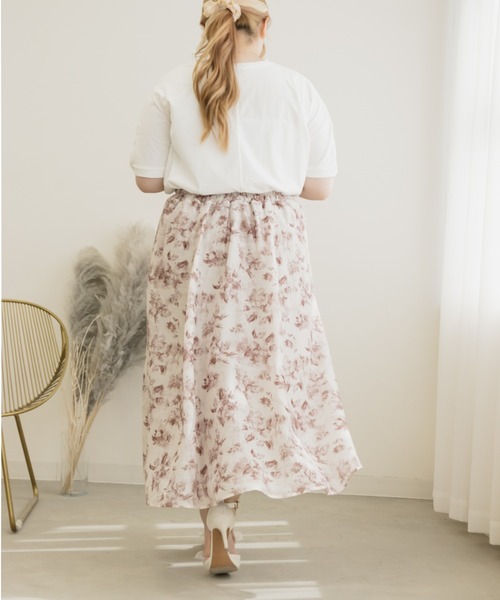 【セール】ぼかし花柄シアースカート(スカート)|CLETTE(クレット) 【セール】ぼかし花柄シアースカート(スカート)|CLETTE(クレット)