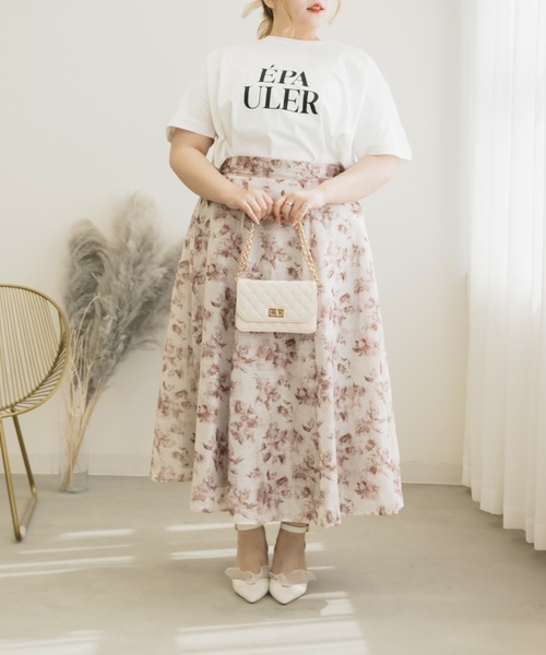 【セール】ぼかし花柄シアースカート(スカート)|CLETTE(クレット) 【セール】ぼかし花柄シアースカート(スカート)|CLETTE(クレット)