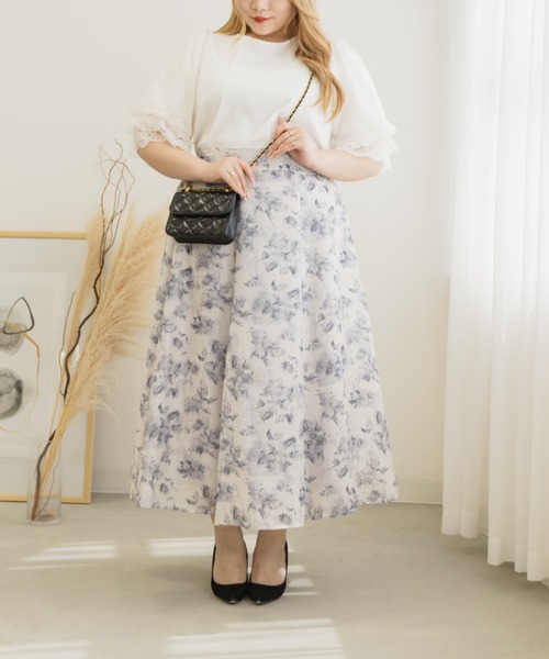 【セール】ぼかし花柄シアースカート(スカート)|CLETTE(クレット) 【セール】ぼかし花柄シアースカート(スカート)|CLETTE(クレット)