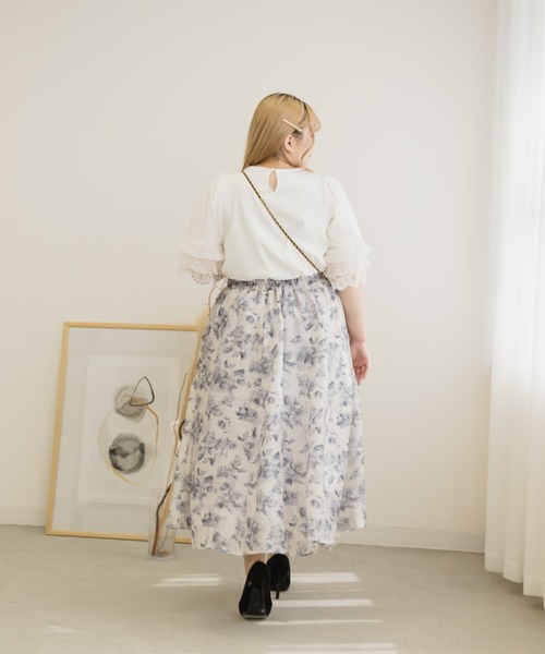 【セール】ぼかし花柄シアースカート(スカート)|CLETTE(クレット) 【セール】ぼかし花柄シアースカート(スカート)|CLETTE(クレット)