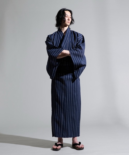 【NEW限定品】 セール】1-5A6 浴衣5点セット 【浴衣＋ワンタッチ帯＋扇子＋ 着物・浴衣