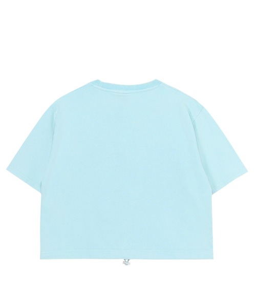 ROXY（ロキシー）の「RED BUD CROPPED TOPS/ロキシードローコード付き半袖ワンポイントショート丈Tシャツ（Tシャツ/カットソー・レディース・アクア/ブラック/グレー・LARGE/MEDIUM）」の14枚目の写真