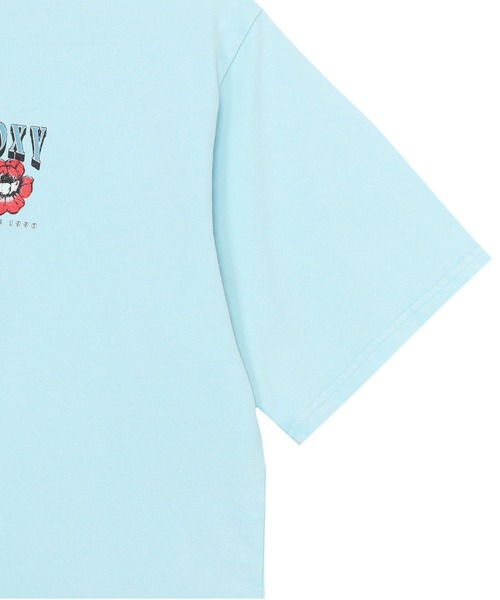 ROXY（ロキシー）の「RED BUD CROPPED TOPS/ロキシードローコード付き半袖ワンポイントショート丈Tシャツ（Tシャツ/カットソー・レディース・アクア/ブラック/グレー・LARGE/MEDIUM）」の15枚目の写真